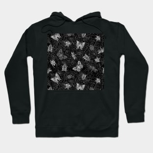 Black and White Galactic Bugs Hoodie